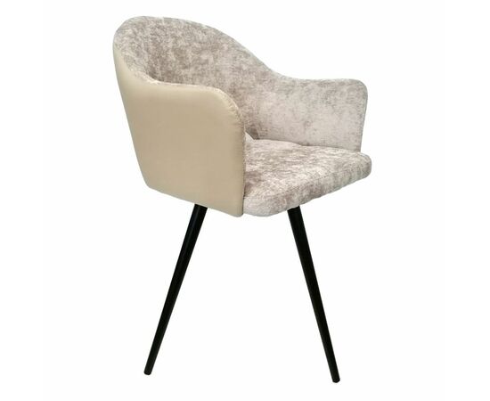 Стул Bruno латте шенилл с экокожей с поворотным механизмом | Интернет магазин мебели и декора LifeDekor