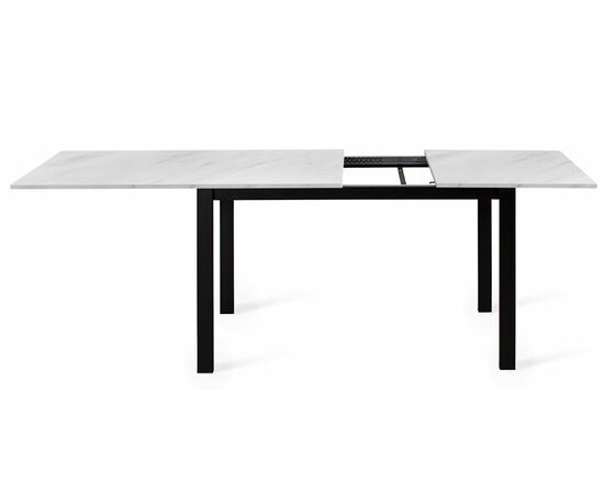 Стол Dikline L110 Мрамор белый (ЛДСП EGGER)/Опоры черный, изображение 3 | Интернет магазин мебели и декора LifeDekor