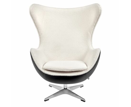 Кресло EGG STYLE CHAIR черный, экокожа, изображение 2 | Интернет магазин мебели и декора LifeDekor