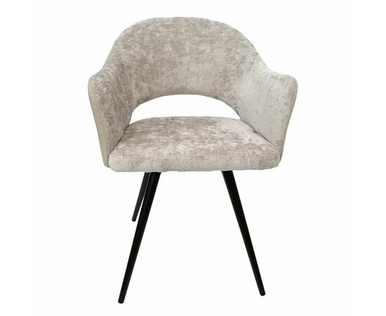 Стул Bruno латте шенилл с экокожей с поворотным механизмом, изображение 2 | Интернет магазин мебели и декора LifeDekor