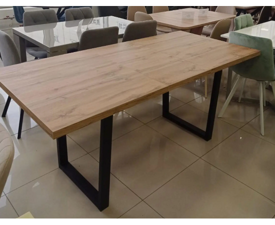 Стол JACK 138-180*85 Дуб Канзас/черный, изображение 7 | Интернет магазин мебели и декора LifeDekor