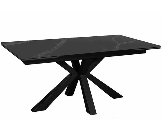 Стол DikLine SFE160 Керамика Черный мрамор/подстолье черное/опоры черные (2 уп.) | Интернет магазин мебели и декора LifeDekor