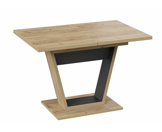 Стол Toro 120-160*80 Дуб вотан/ Графит | Интернет магазин мебели и декора LifeDekor