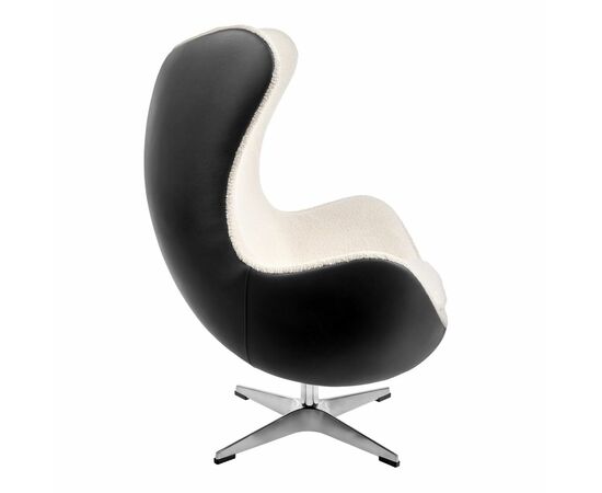 Кресло EGG STYLE CHAIR черный, экокожа, изображение 3 | Интернет магазин мебели и декора LifeDekor