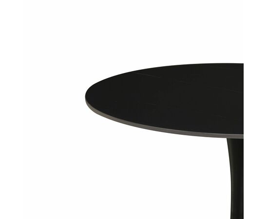 Стол Tulip D90, столешница керамика черный мрамор /опора черный, изображение 4 | Интернет магазин мебели и декора LifeDekor