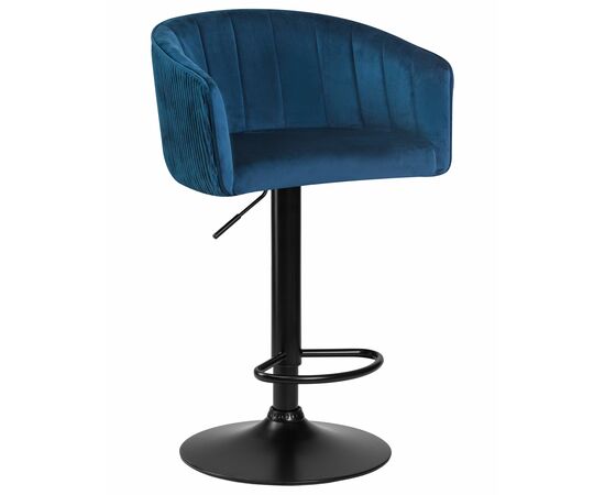 Стул барный DOBRIN DARCY BLACK, синий велюр (1922-20), Вариант: синий велюр (1922-20) | Интернет магазин мебели и декора LifeDekor