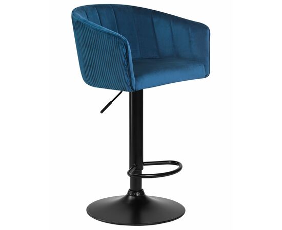 Стул барный DOBRIN DARCY BLACK, синий велюр (1922-20), Вариант: синий велюр (1922-20), изображение 2 | Интернет магазин мебели и декора LifeDekor