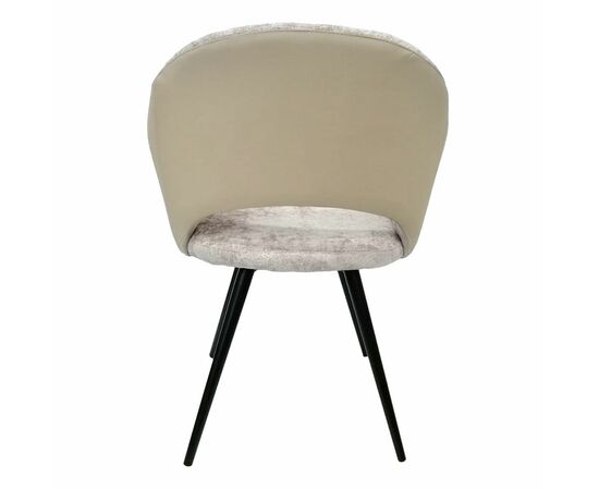 Стул Bruno латте шенилл с экокожей с поворотным механизмом, изображение 3 | Интернет магазин мебели и декора LifeDekor