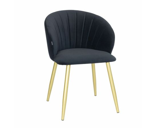 Стул Paola графит, матовое золото, на поворотном механизме | Интернет магазин мебели и декора LifeDekor