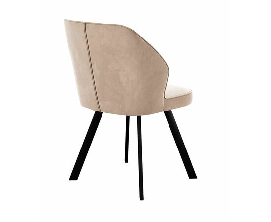 Стул DikLine 232 поворотный B03 BEIGE, ножки черные, изображение 3 | Интернет магазин мебели и декора LifeDekor