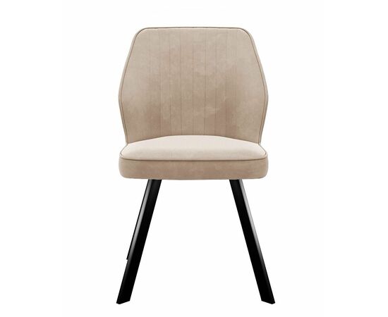 Стул DikLine 232 поворотный B03 BEIGE, ножки черные, изображение 2 | Интернет магазин мебели и декора LifeDekor