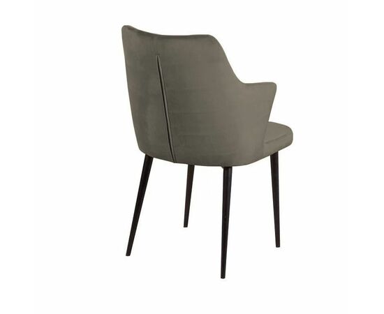 Стул с подлокотниками Hunt, бархат 03 / чёрный конус, изображение 4 | Интернет магазин мебели и декора LifeDekor