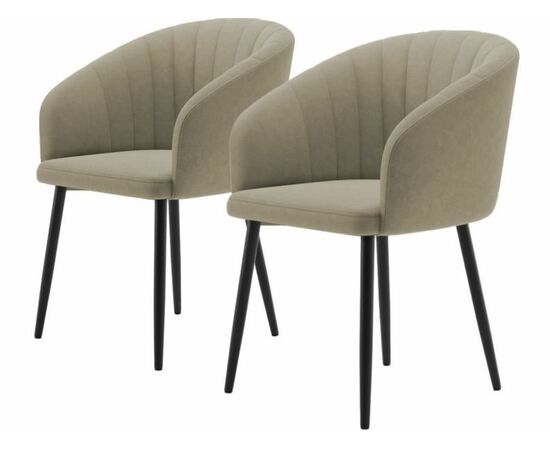 Комплект стульев «Верона» 2шт, Бренди 28, каркас черный | Интернет магазин мебели и декора LifeDekor