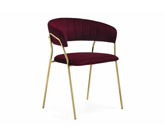 Стул Kamelia 1 wine red / gold | Интернет магазин мебели и декора LifeDekor