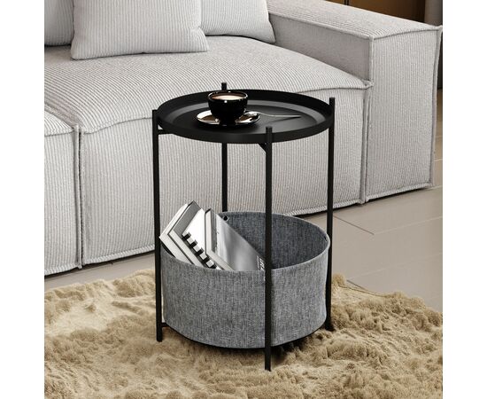 Стол журнальный Берген рогожка 82/39/черный муар, изображение 6 | Интернет магазин мебели и декора LifeDekor