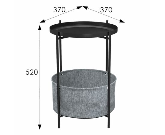 Стол журнальный Берген рогожка 82/39/черный муар, изображение 4 | Интернет магазин мебели и декора LifeDekor