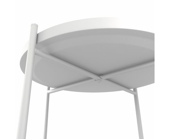 Стол журнальный Берген рогожка 82/82/белый муар, изображение 2 | Интернет магазин мебели и декора LifeDekor