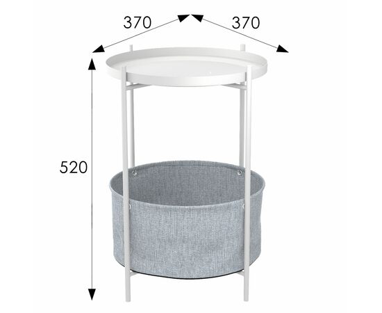 Стол журнальный Берген рогожка 82/82/белый муар, изображение 4 | Интернет магазин мебели и декора LifeDekor