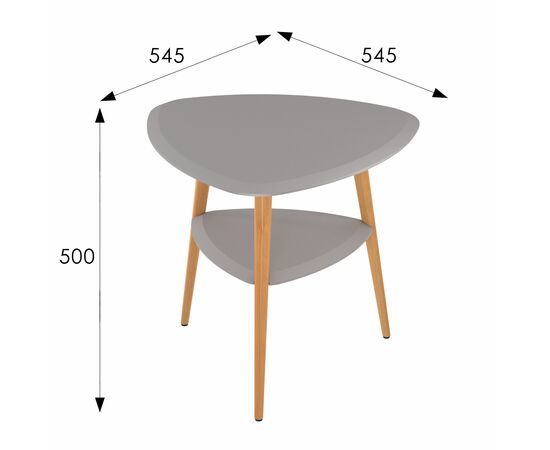 Стол журнальный Дублин графит/бук, изображение 4 | Интернет магазин мебели и декора LifeDekor