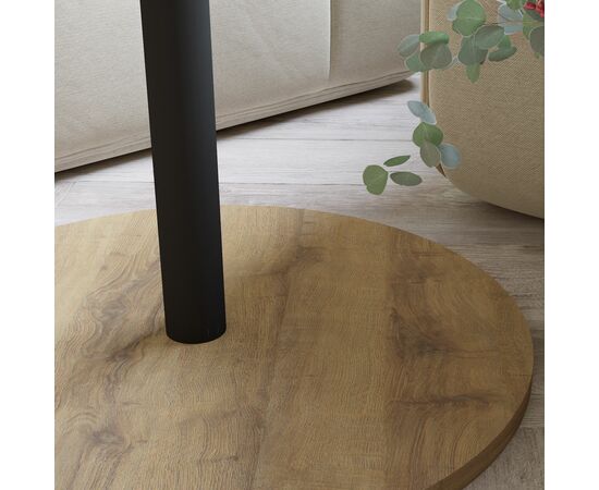 Стол журнальный Кат дуб вотан/черный, изображение 2 | Интернет магазин мебели и декора LifeDekor