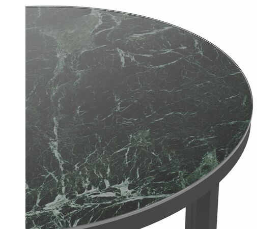 Стол придиванный Остин УФ зеленый мрамор/черный, изображение 2 | Интернет магазин мебели и декора LifeDekor