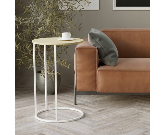 Стол придиванный Остин дуб янтарный/белый, изображение 9 | Интернет магазин мебели и декора LifeDekor