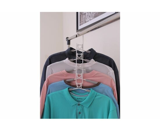 Вешалка-трансформер для одежды Гинго 5 в 1 серая, изображение 6 | Интернет магазин мебели и декора LifeDekor