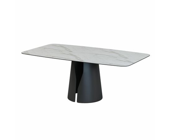 Стол овальный GIO 180, керамика матовая, белая | Интернет магазин мебели и декора LifeDekor