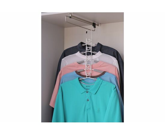 Вешалка-трансформер для одежды Гинго 5 в 1 серая, изображение 5 | Интернет магазин мебели и декора LifeDekor