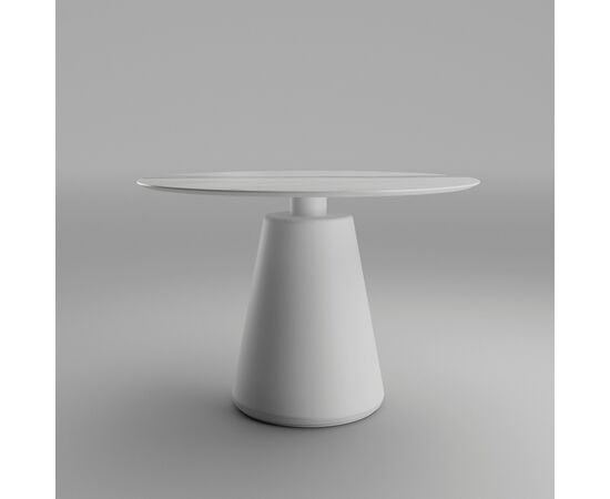 Стол круглый Ikon 100, керамика матовая, белая | Интернет магазин мебели и декора LifeDekor