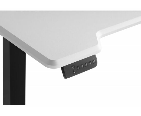 Компьютерный стол Маркос с механизмом подъема 120х75х75 белая шагрень / черный, изображение 6 | Интернет магазин мебели и декора LifeDekor