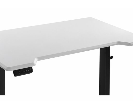 Компьютерный стол Маркос с механизмом подъема 120х75х75 белая шагрень / черный, изображение 7 | Интернет магазин мебели и декора LifeDekor