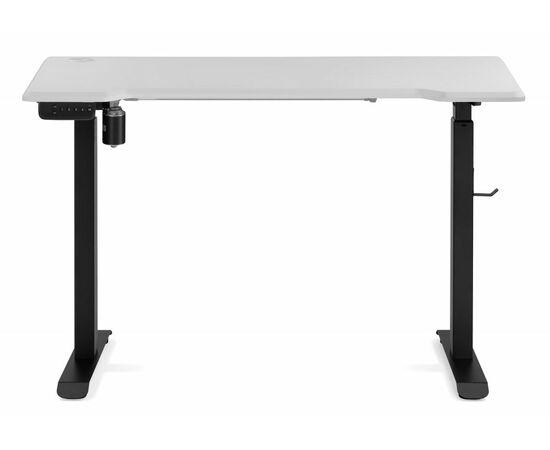 Компьютерный стол Маркос с механизмом подъема 120х75х75 белая шагрень / черный, изображение 3 | Интернет магазин мебели и декора LifeDekor