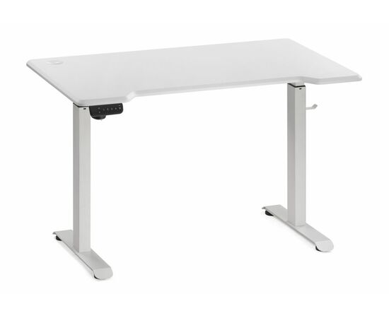 Компьютерный стол Маркос с механизмом подъема 120х75х75 белый / шагрень белая, изображение 2 | Интернет магазин мебели и декора LifeDekor