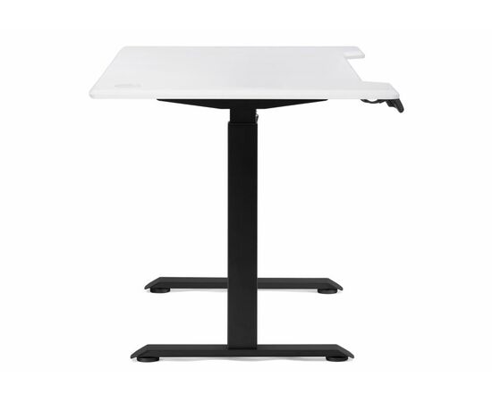 Компьютерный стол Маркос с механизмом подъема 140х80х75 белая шагрень / черный, изображение 8 | Интернет магазин мебели и декора LifeDekor