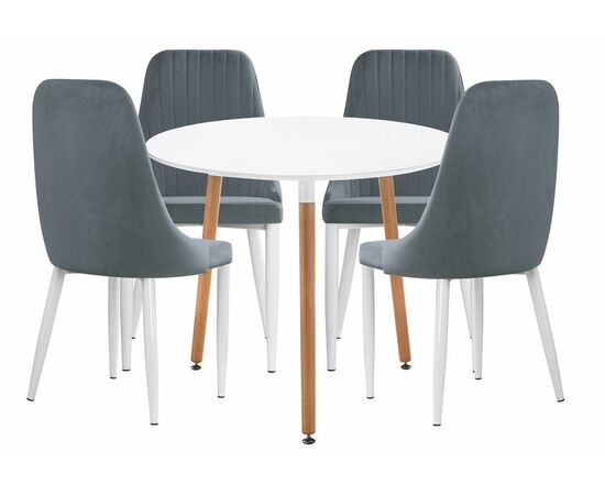 Обеденная группа Уин 80 white / gray | Интернет магазин мебели и декора LifeDekor