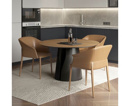 Стол круглый Giano 140, шпон, изображение 2 | Интернет магазин мебели и декора LifeDekor