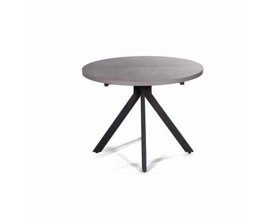 Стол круглый Corfu раздвижной  (100+40) камень темный | Интернет магазин мебели и декора LifeDekor