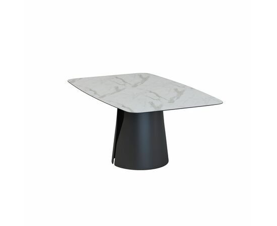 Стол овальный GIO 160, керамика матовая, белая, изображение 3 | Интернет магазин мебели и декора LifeDekor