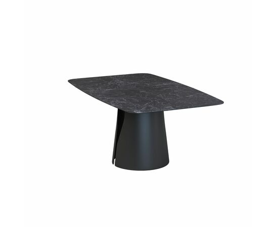 Стол овальный GIO 160, керамика матовая, черная, изображение 3 | Интернет магазин мебели и декора LifeDekor