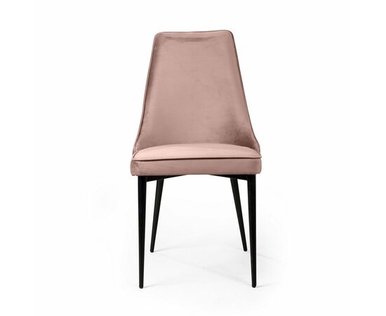 Стул Oliver, бархат бежевый 5/ чёрный конус, изображение 3 | Интернет магазин мебели и декора LifeDekor