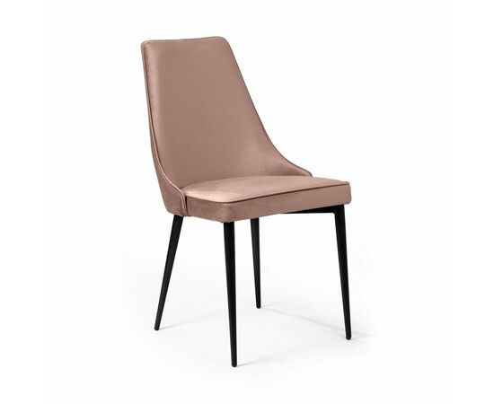 Стул Oliver, бархат бежевый 5/ чёрный конус, изображение 2 | Интернет магазин мебели и декора LifeDekor