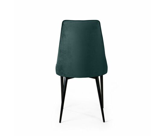 Стул Oliver, бархат зелёный 19/ чёрный конус, изображение 6 | Интернет магазин мебели и декора LifeDekor