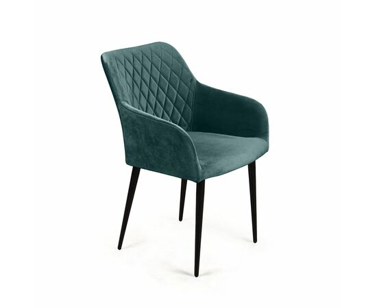 Стул с подлокотниками Robert, бархат зелёный 19 | Интернет магазин мебели и декора LifeDekor