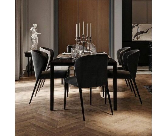 Стул Albert (Альберт), бархат серый 27, изображение 2 | Интернет магазин мебели и декора LifeDekor