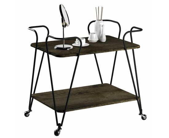 Стол сервировочный Эстер черный/дуб маррон | Интернет магазин мебели и декора LifeDekor