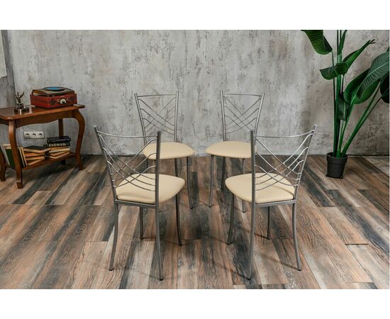 Кухонный стул SHADO Весна бежевый на каркасе бриллиант, изображение 5 | Интернет магазин мебели и декора LifeDekor