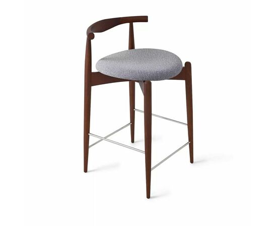 Стул Noble полубарный серый, опора бук коричневый | Интернет магазин мебели и декора LifeDekor