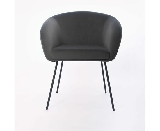 Copy: Дизайнерский стул Elegans графит, основание металл черный, изображение 2 | Интернет магазин мебели и декора LifeDekor