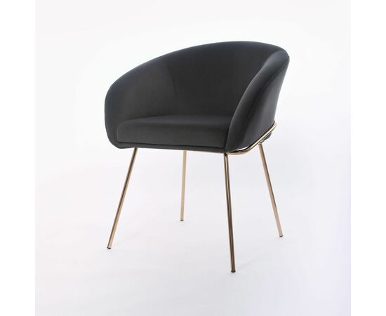 Дизайнерский стул Elegans графит, основание золото | Интернет магазин мебели и декора LifeDekor